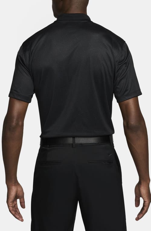 Shop Nike Golf Dri-fit Victory+ Geo Print Golf Polo In Black/black/white