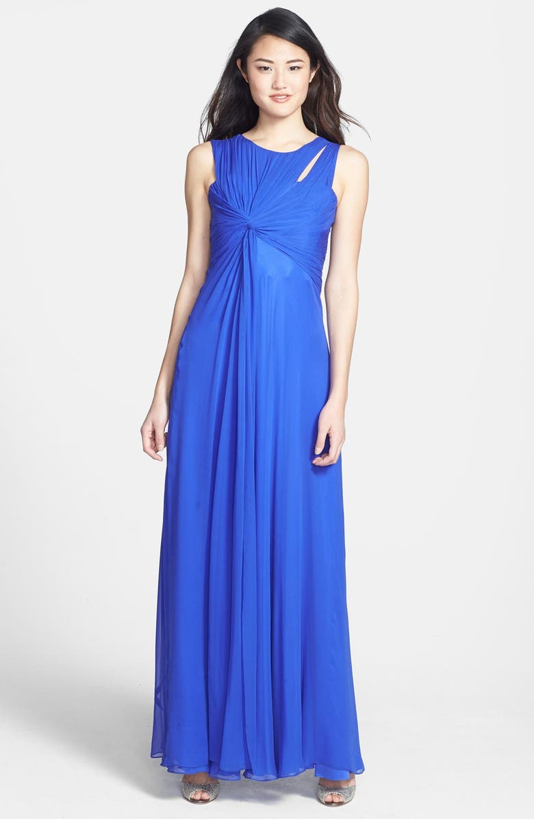 Vera Wang Knotted Chiffon Gown | Nordstrom