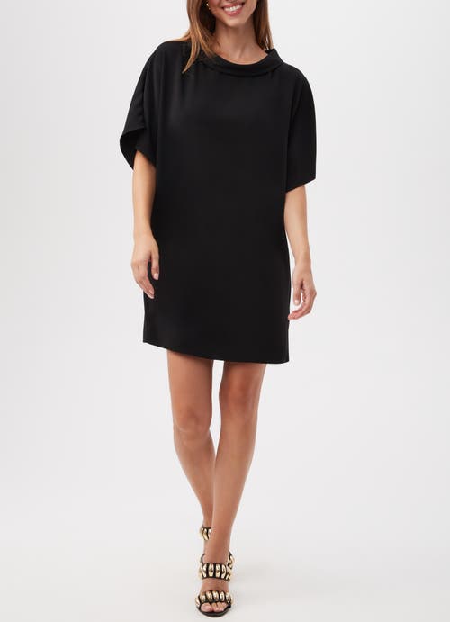 Trina Turk Honeysuckle Georgette Mini Shift Dress In Black