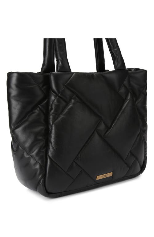 Shop Kurt Geiger London Medium Kensington Puff Quilted Leather Shopper Bag In Black