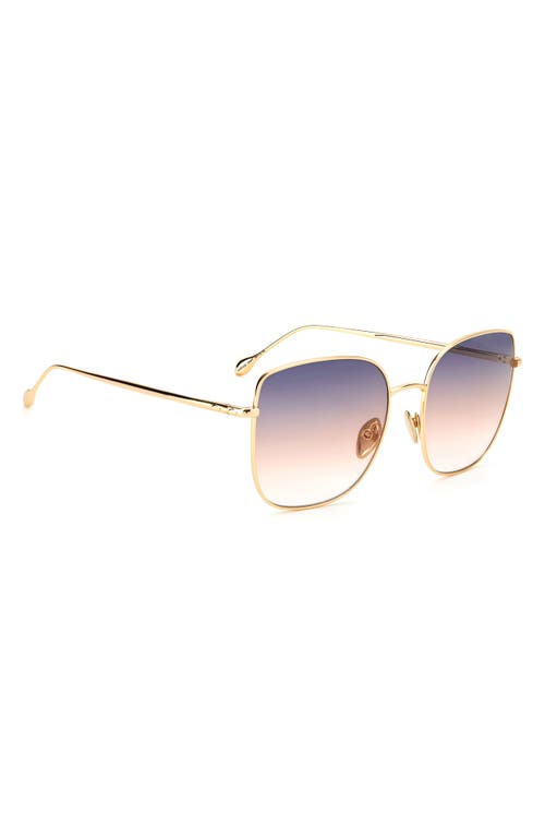 Isabel Marant 58mm Gradient Square Sunglasses In Rose Gold/grey Shaded Pink