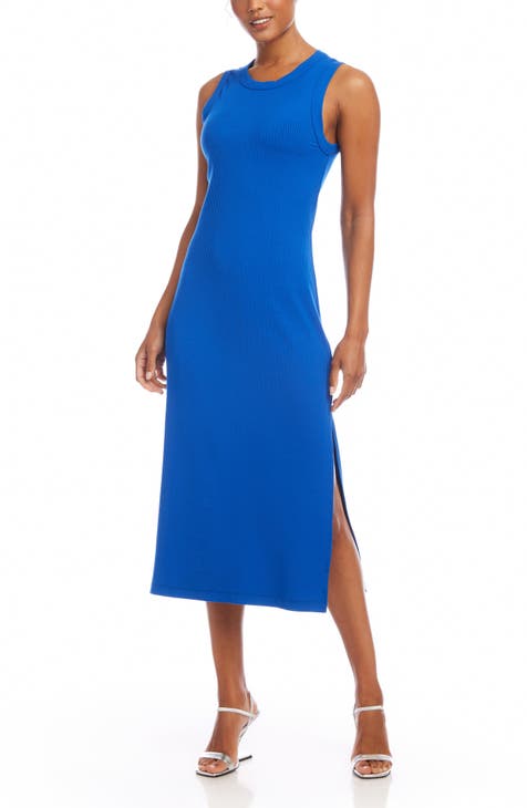 Women's Blue Midi Dresses