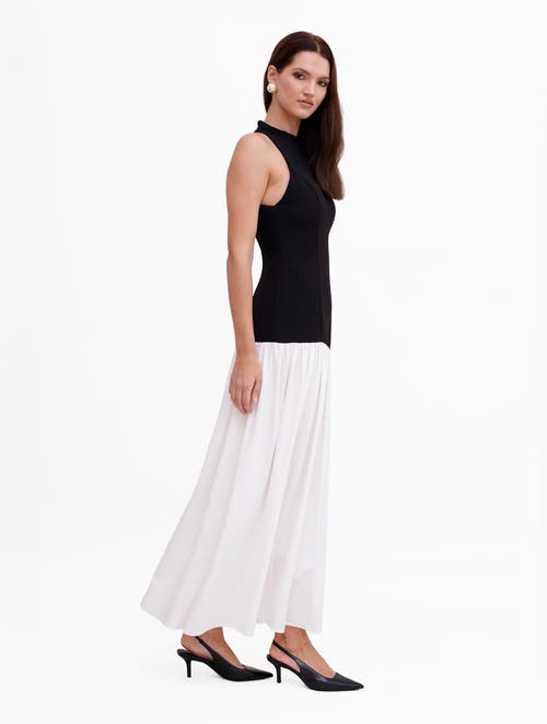 Shop Nanas Nana's Nathalie Maxi Dress In Black & White