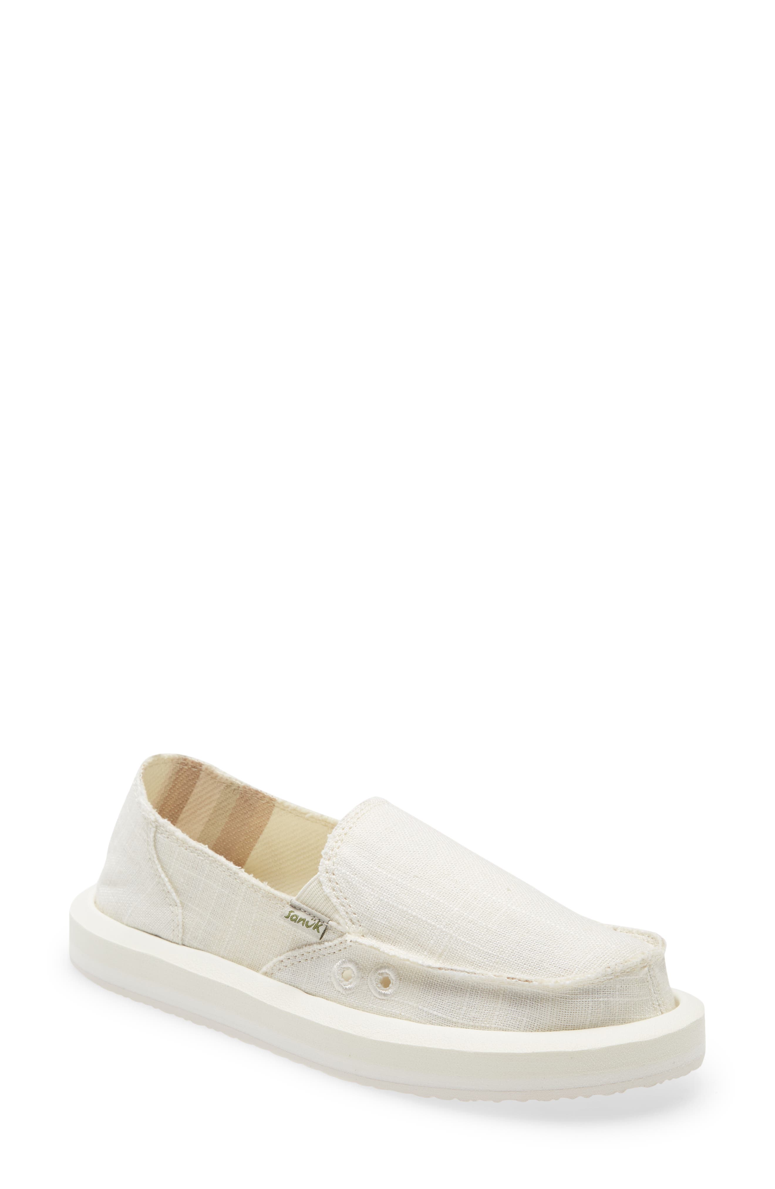 white slip on runners