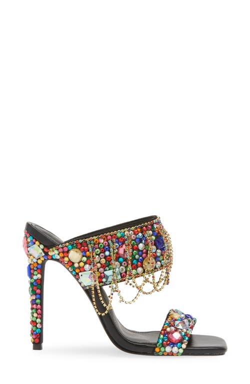 Shop Azalea Wang Camp Rhinestone Sandal In Multi