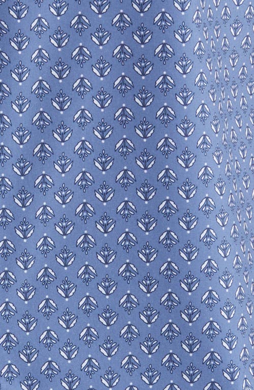 Mizzen + Main Mizzen+main Leeward Trim Fit Print Short Sleeve Performance Button-up Shirt In Coastal Fjord Fern Geo
