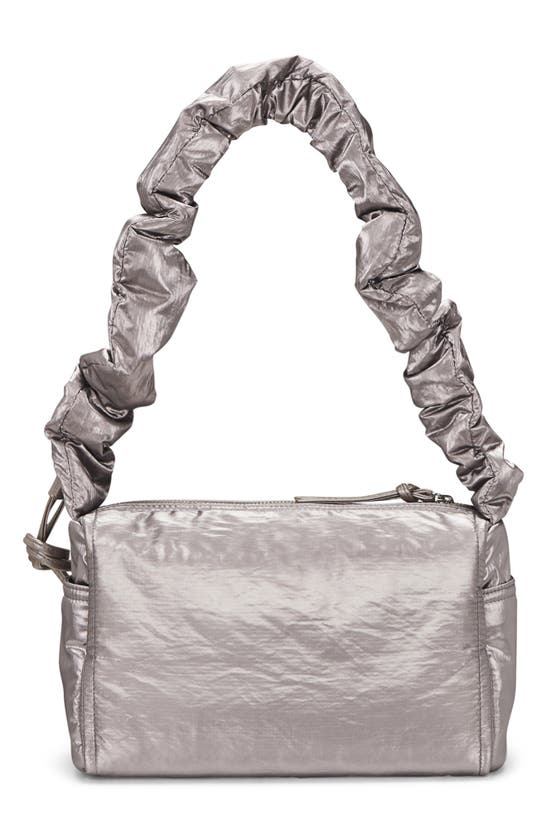Shop Oryany Scrunch Shoulder Bag In Pewter