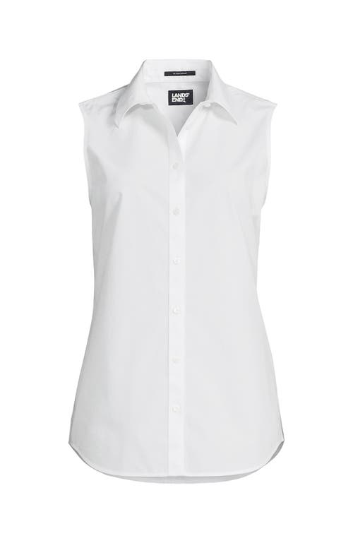 Shop Lands' End Sleeveless No Iron Shirt In White