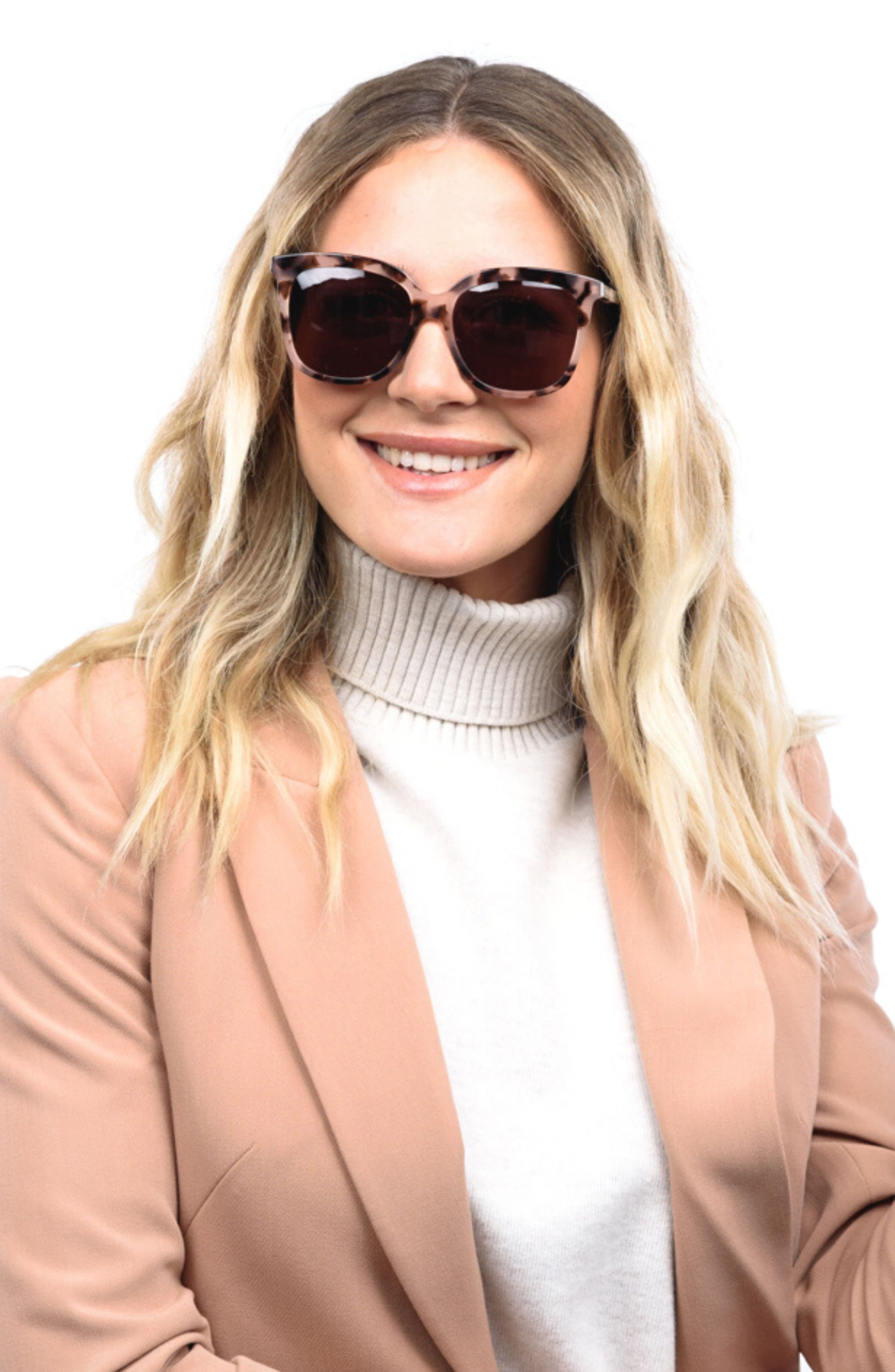 Keana Polarized Square Sunglasses Mohala Eyewear Keana 54mm Medium Nose Bridge Medium Width  main image 2