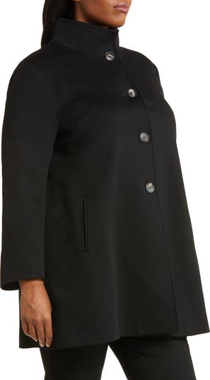 Fleurette funnel neck wool best sale coat