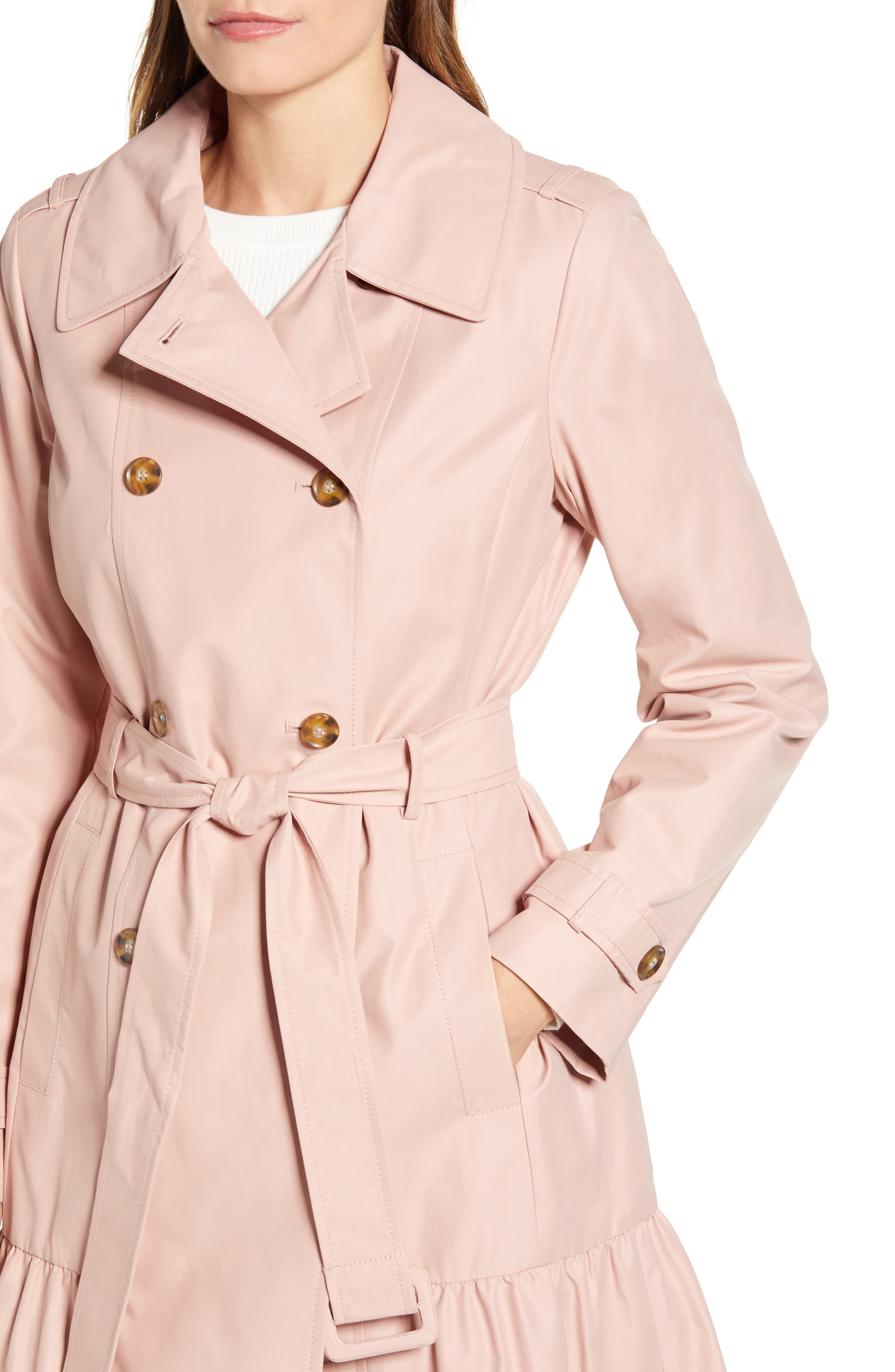 kate spade pink trench coat