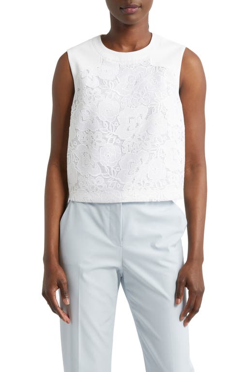Judith & Charles Skye Embroidered Sleeveless Top in Off White