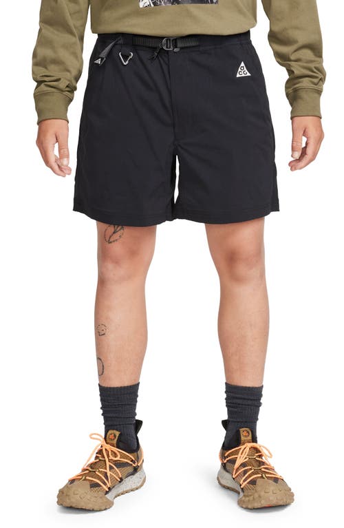 Shop Nike Acg Water Repellent Stretch Nylon Hiking Shorts In Black/anthracite/white