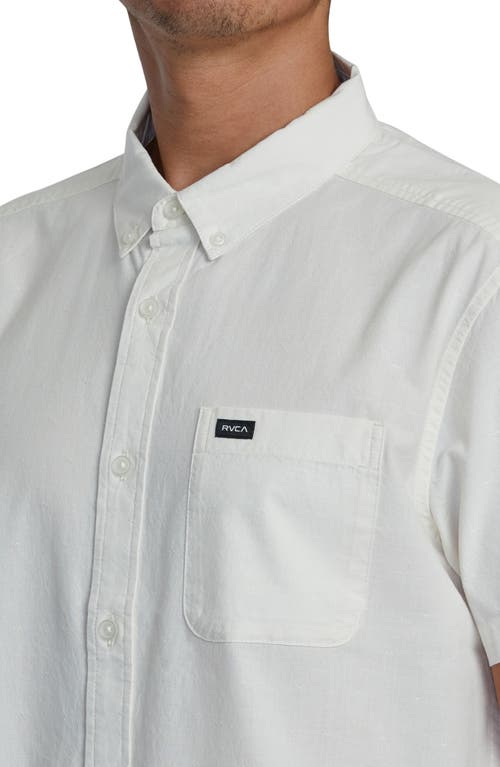 Shop Rvca That'll Do Dobby Short Sleeve Button-down Shirt In Natural