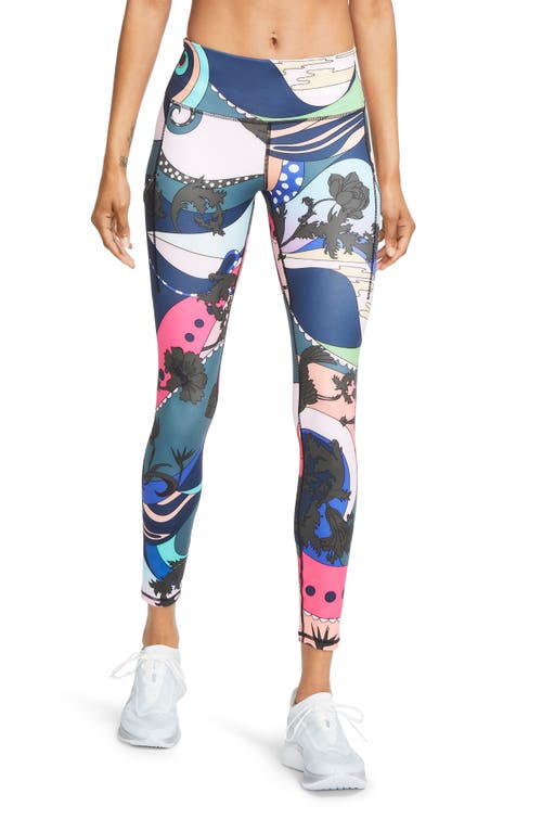 Nike Icon Clash Epic Luxe Print Running Tights In Multi