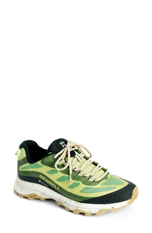 Merrell x Sweaty Betty Moab Speed Gore-Tex Hiking Shoe in X Sb Laurel/Lime at Nordstrom, Size 6