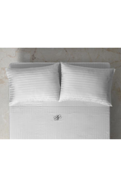 Brooks Brothers Stripe Turkish Cotton Sateen Pillowcases In Grey