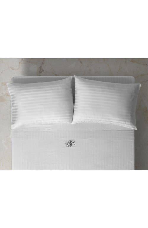 Shop Brooks Brothers Stripe Turkish Cotton Sateen Pillowcases In Grey