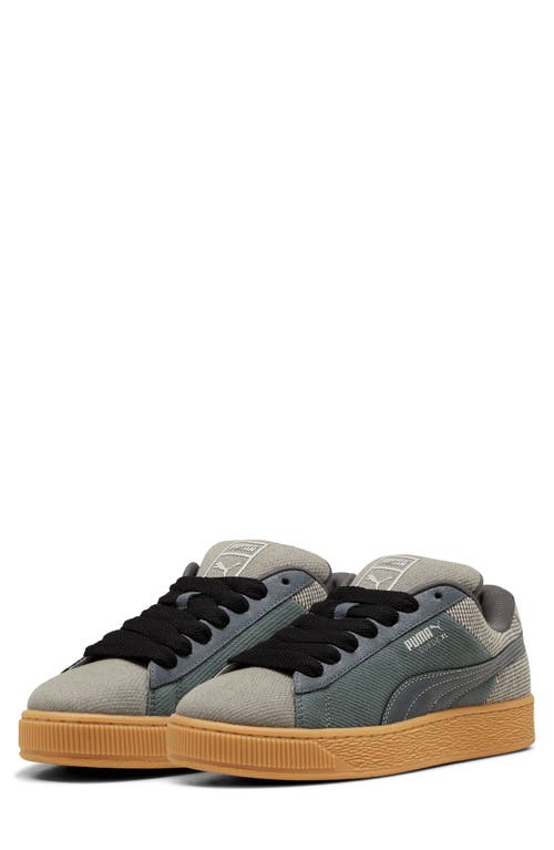 Puma Suede Xl Denim Sneaker In Shadow Gray-warm White
