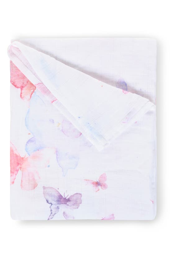 Shop Oilo 2-pack Swaddle Blankets In Blush Butterfly