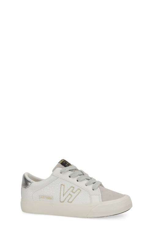 Vintage Havana Kids' Vita Sneaker In White Pebbled/grey