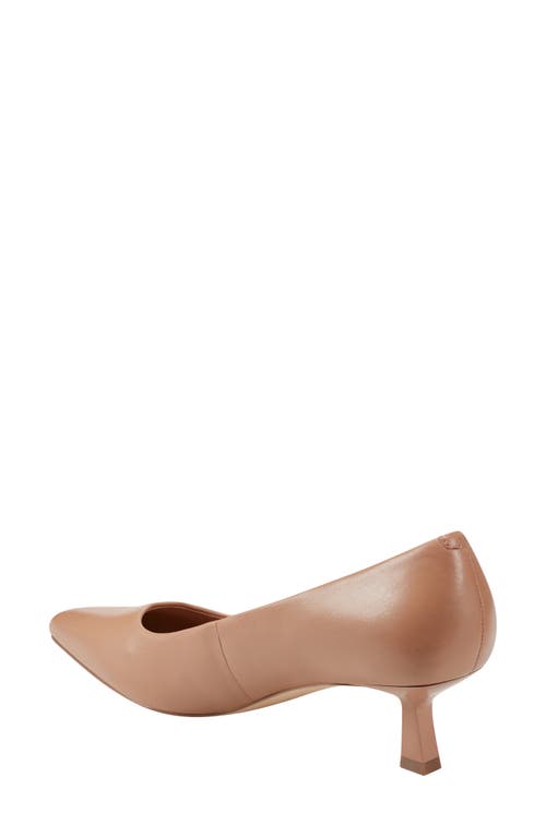 Shop Marc Fisher Ltd Kendri Pointed Toe Kitten Heel Pump In Light Natural