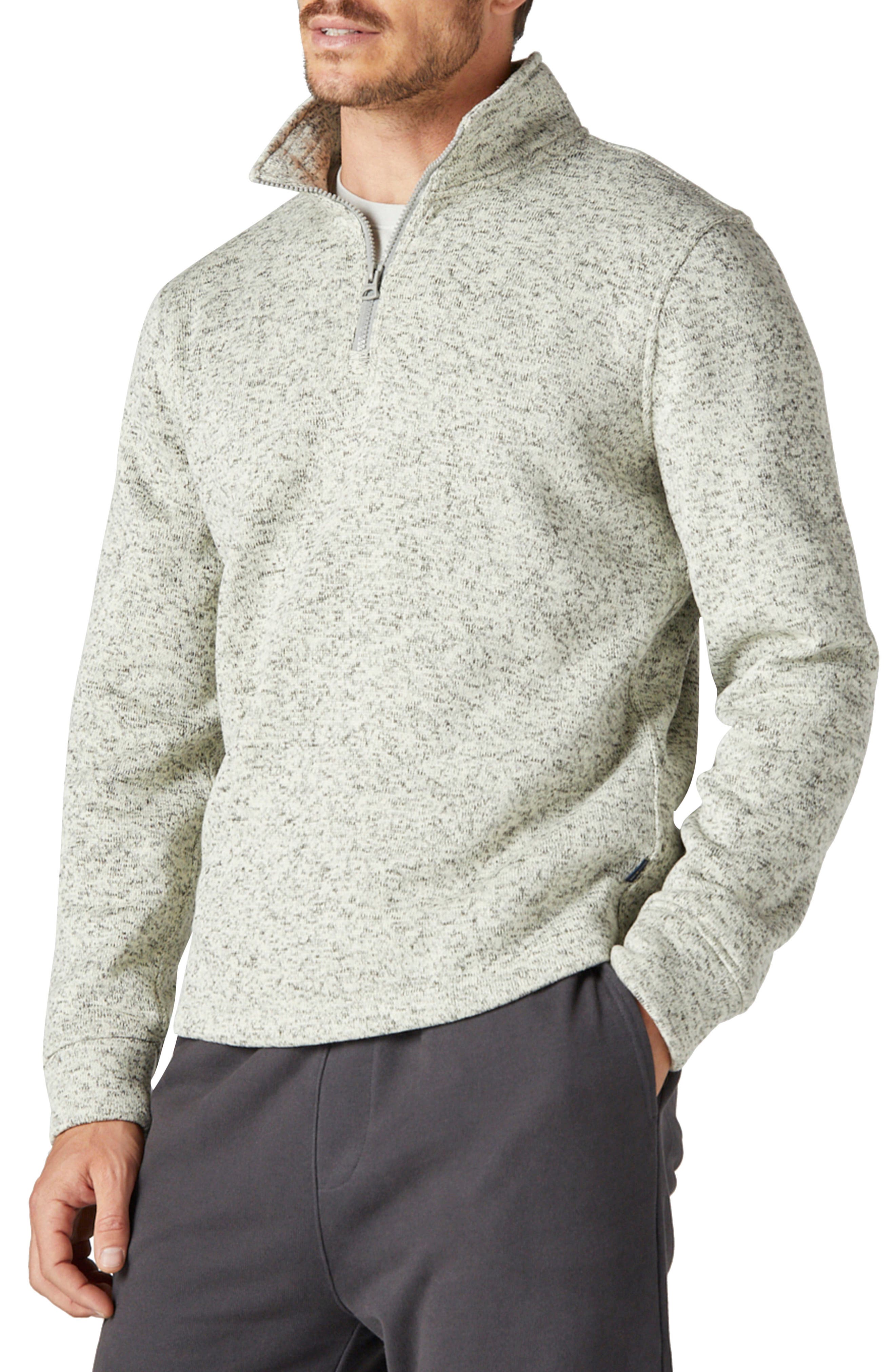 fuzzy pullover quarter zip