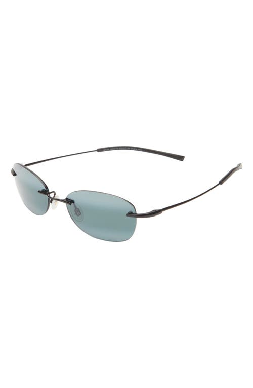 Maui Jim 51mm Round Core Polarized Sunglasses In Black Black Grey