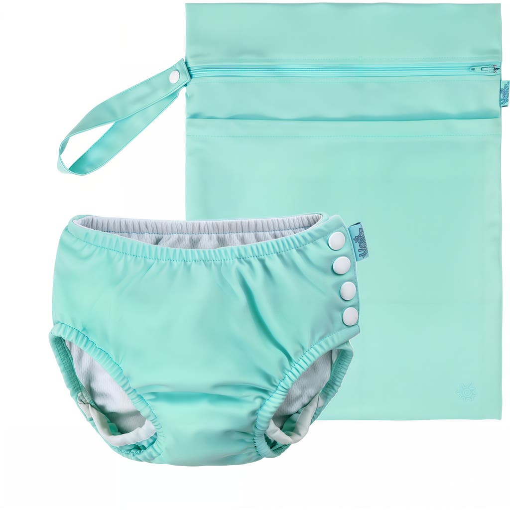 Uv Skinz Adjustable Swim Diaper Set In Aruba