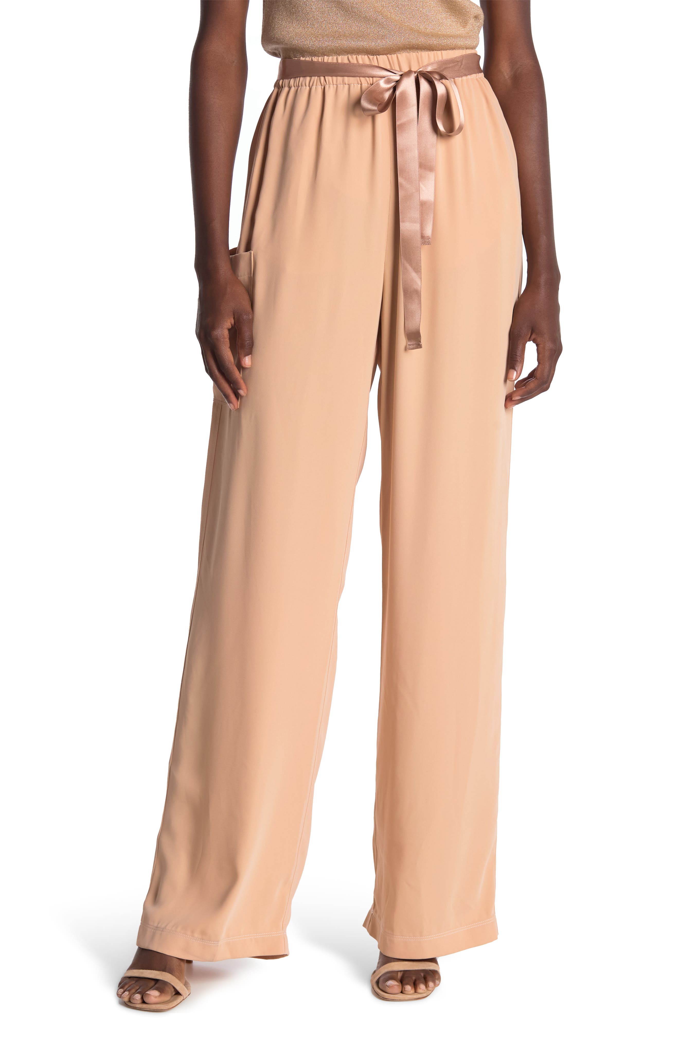 Maison Margiela Wide Leg Relaxed Fit Pants In Light/pastel Pink