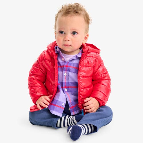 Shop Primary Baby Lightweight Puffer Jacket In Cherry