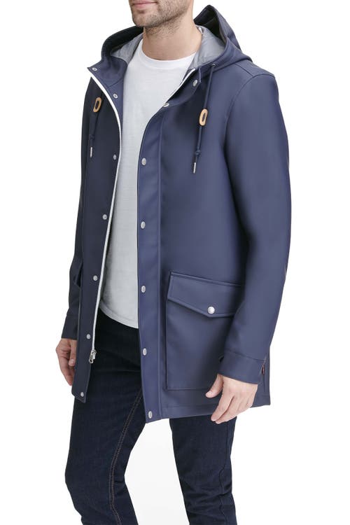 Shop Levi's Rainy Days Hooded Jacket In Navy