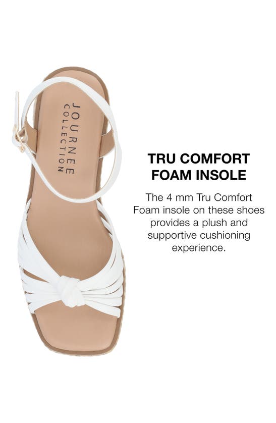 Shop Journee Collection Hally Espadrille Platform Sandal In Off White