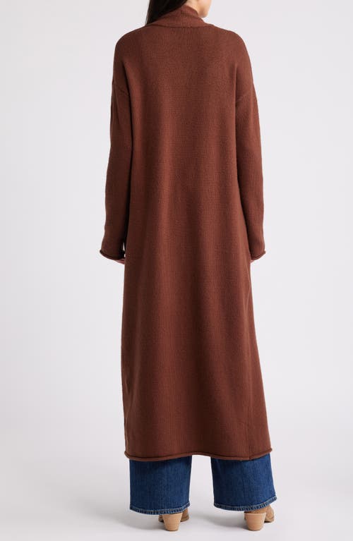 Shop Treasure & Bond Duster Cardigan In Brown Soil