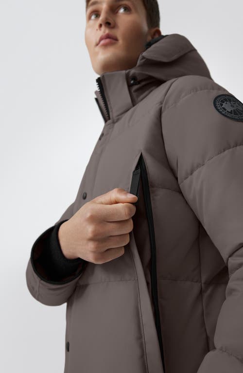 Shop Canada Goose Wyndham Parka Black Label 625 Fill Power Down Parka In Coastal Grey-gris