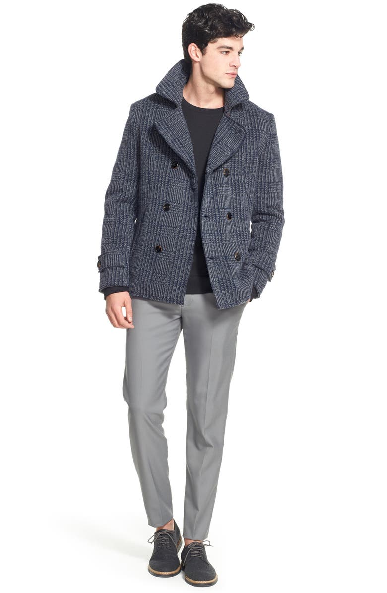 Slate & Stone 'Cameron' Double Breasted Knit Peacoat Nordstrom