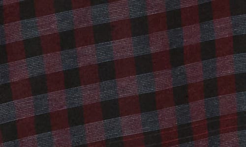 Westzeroone Brave Gingham Check Long Sleeve Button-up Shirt In Navy