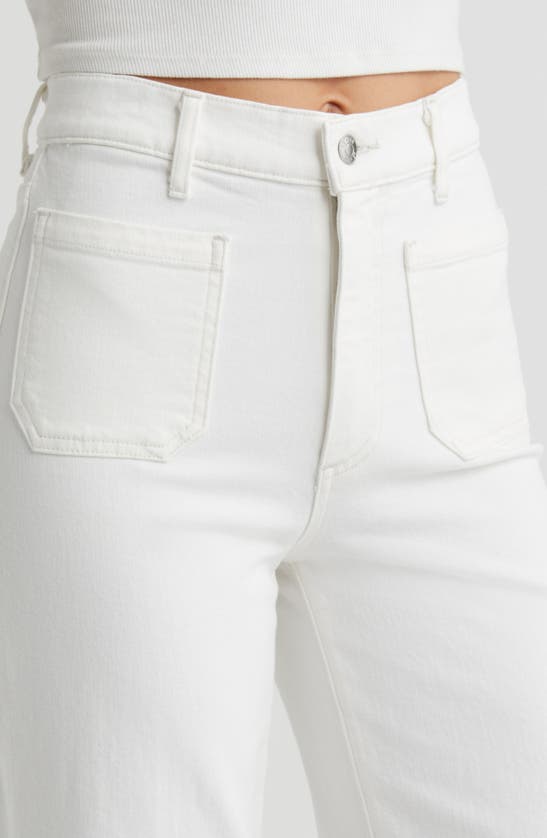 Shop Le Jean Virginia Wide Leg Jeans In White