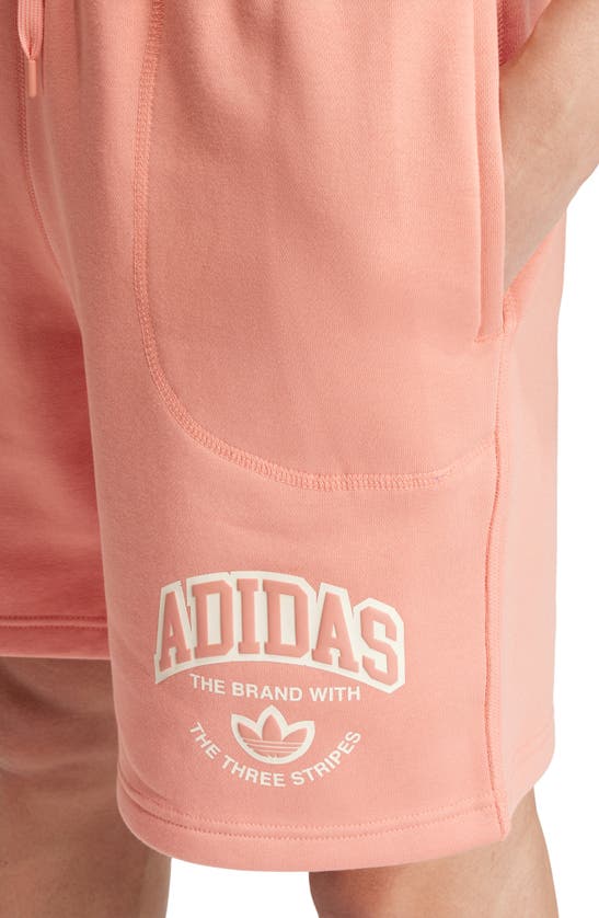 Shop Adidas Originals Vrct Sweat Shorts In Wonder Clay