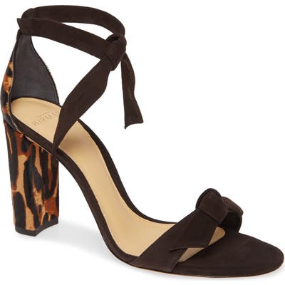 Alexandre Birman Clarita Genuine Calf Hair Ankle Strap Sandal- Brown (Nordstrom Exclusive)