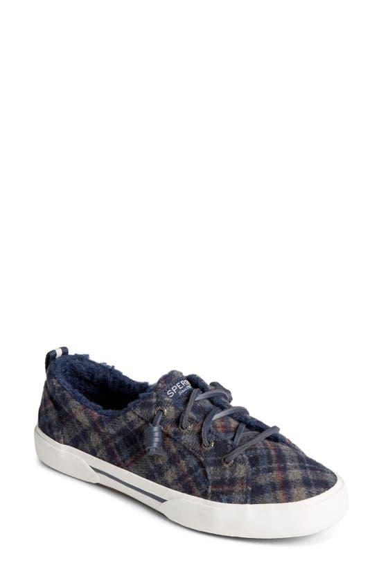 Sperry Top-sider® Pier Wave Wool Plaid Slip-on Boat Shoe In Navy Multi
