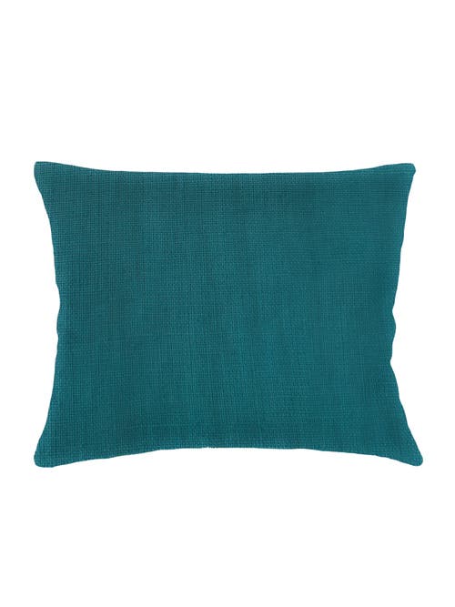 Shop Anaya So Soft Linen Dutch Euro Pillow With Down Insert In Peacock Blue