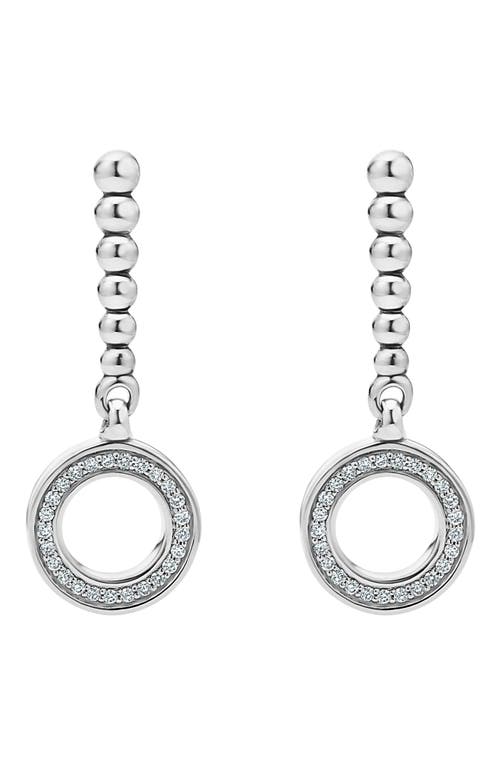 LAGOS Caviar Spark Diamond Drop Earrings in Diamond/Silver at Nordstrom