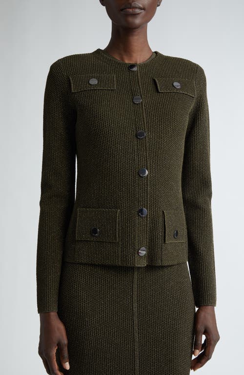 ST JOHN ST. JOHN COLLECTION TWO-LAYER STRETCH MESH CROP JACKET