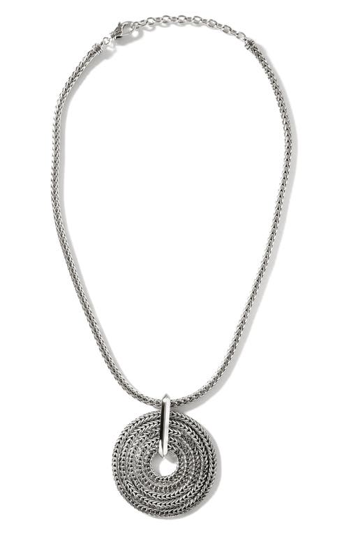John Hardy Classic Chain Pendant Necklace in Silver at Nordstrom, Size 18