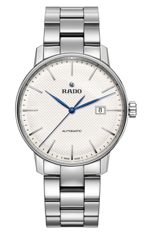 Rado Coupole Classic Automatic Bracelet Watch, 41mm In Silver/white/silver