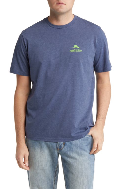 Shop Tommy Bahama Char For The Course Cotton Graphic Tee In Navy Heather