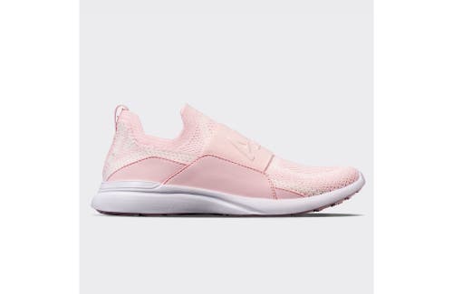 Shop Apl Athletic Propulsion Labs Apl Youth's Techloom Bliss Slip-ons In Bleached Pink/ivory/white