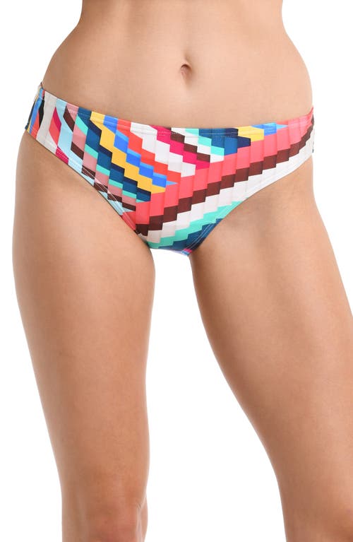 La Blanca Slice Hipster Bikini Bottoms In Blue/green Multi