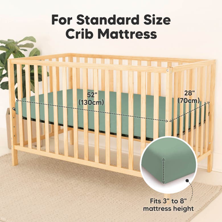 Keababies 2-pack Isla [protect+] Waterproof Crib Sheets In Hedges